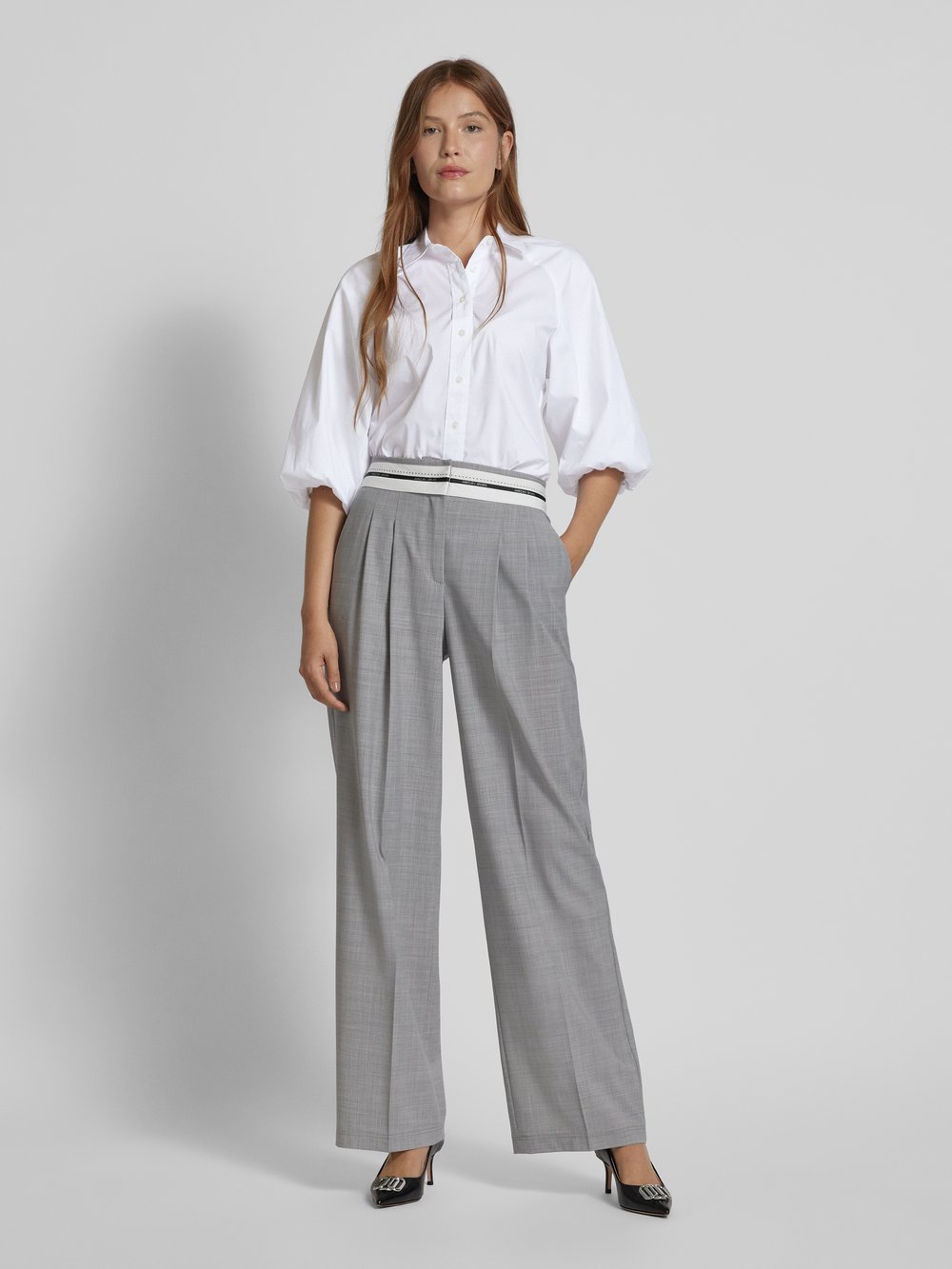 

Блузка с рукавами-фонариками модель 'FARREN' Lauren Ralph Lauren, белый