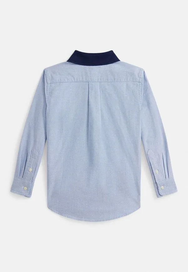 Рубашка из хлопка в полоску с изображением медведя поло. Polo Ralph Lauren, Blue — фото 2