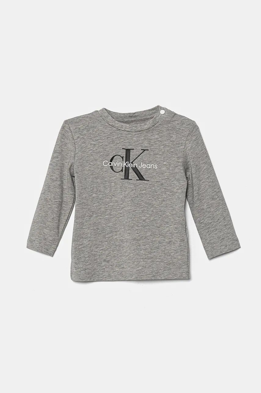 

Детская футболка с длинными рукавами Calvin Klein Jeans, серый