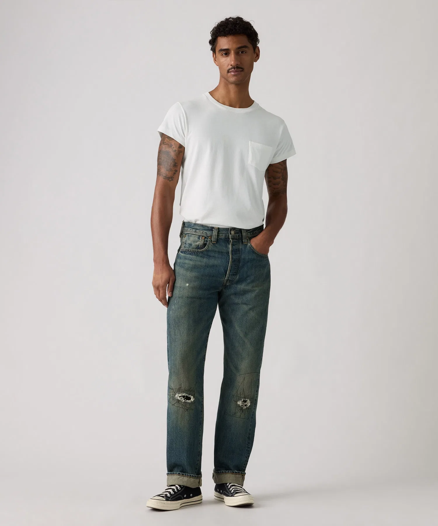 Джинсы Levi's LEVI'S(R) VINTAGE CLOTHING 1947 501(R) ORIGINAL - Medium Indigo — фото 2