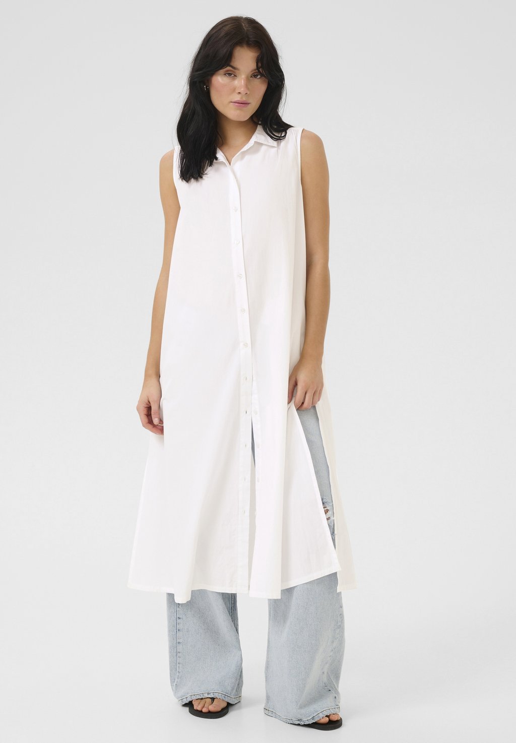 

Платье-рубашка SUNNAMW SLEEVELESS My Essential Wardrobe, слоновая кость