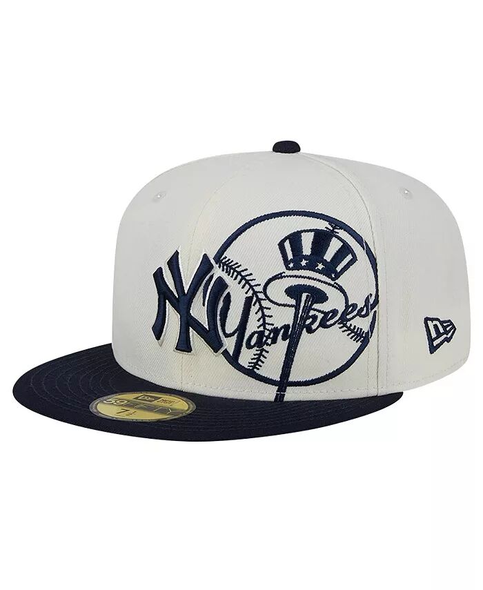 

Мужская кремовая/темно-синяя приталенная шляпа New York Yankees Lonestar 59FIFTY New Era, мультиколор