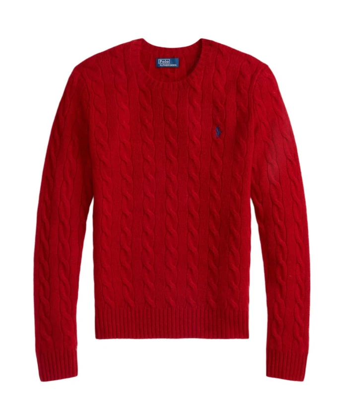 

Красный пуловер из кашемира, осень-зима 2025 Polo Ralph Lauren, красный