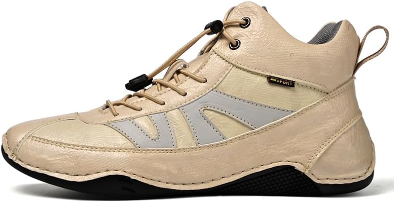 

Мужские повседневные осенне-зимние туфли из натуральной кожи, ручная работа, высокие туфли с мягкой подошвой, дышащие, для вождения на улице Lhyxu, черный