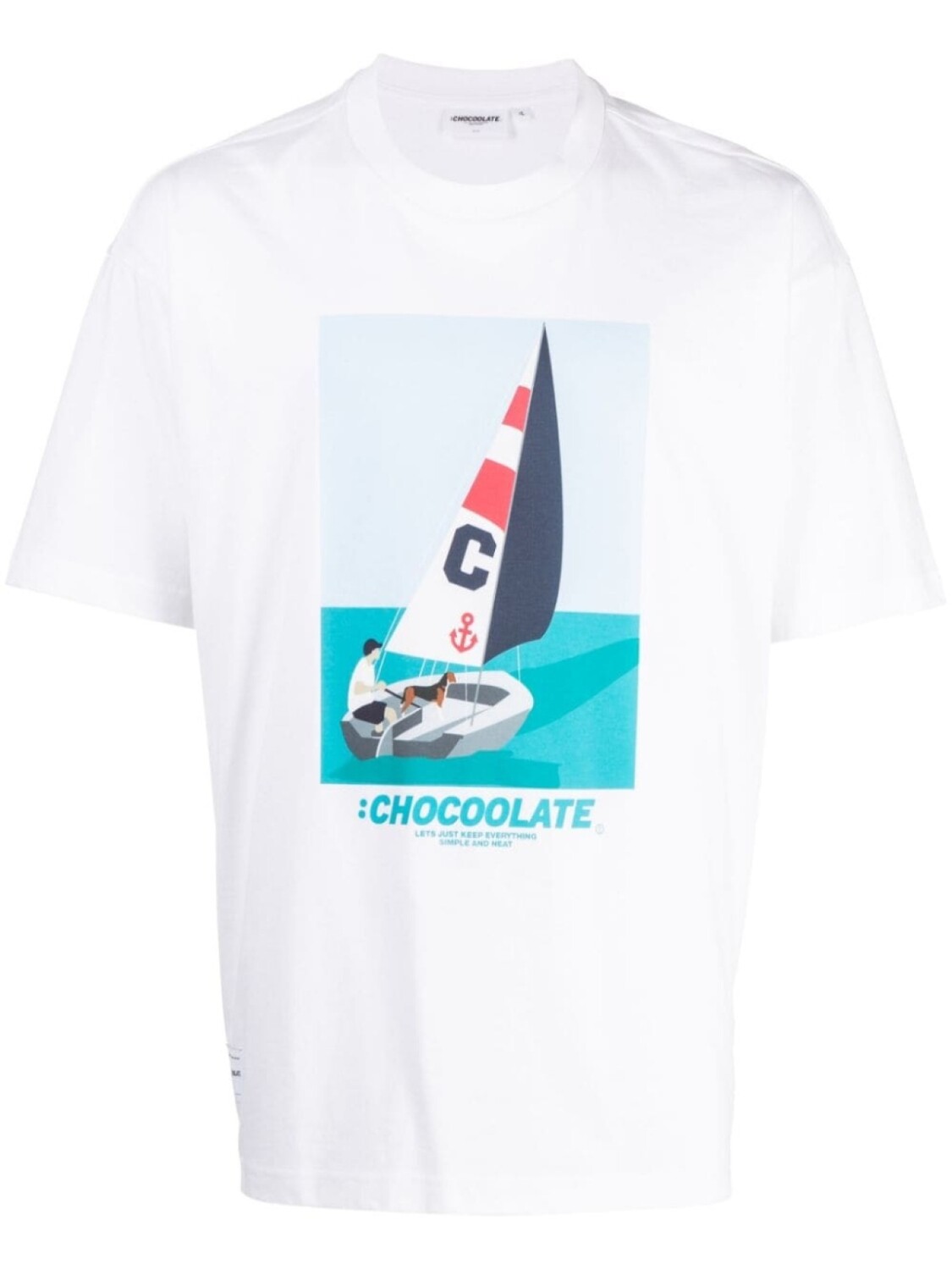 

Футболка с графичным принтом CHOCOOLATE, белый