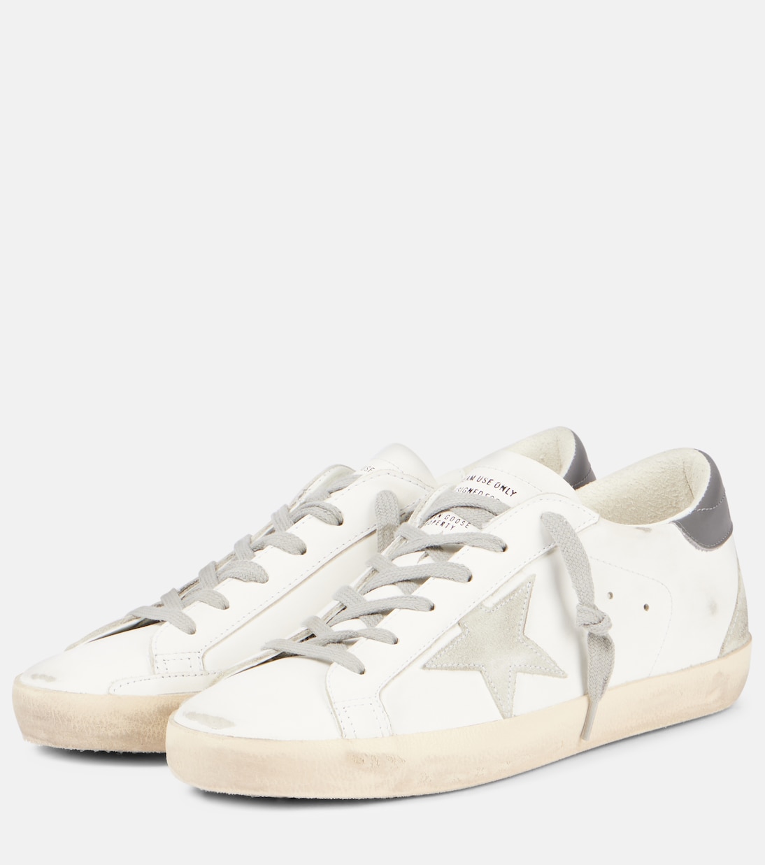 Кожаные кроссовки Super-Star Golden Goose, White/Ice/Dark Gray — фото 4