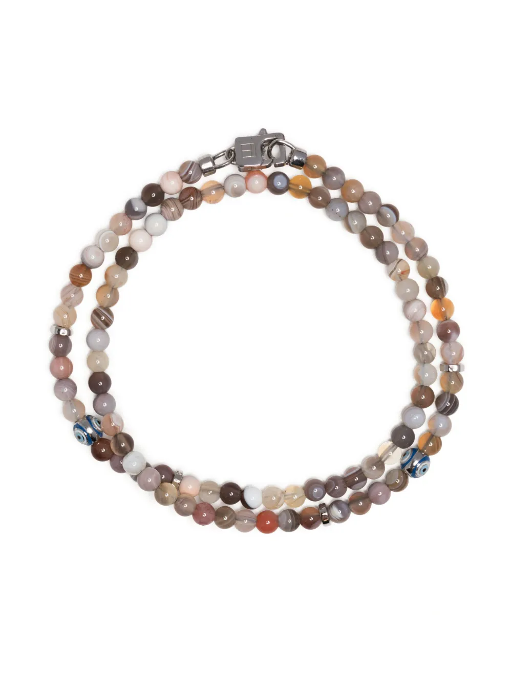 

Браслет Evil Eye с агатом Tateossian, серый