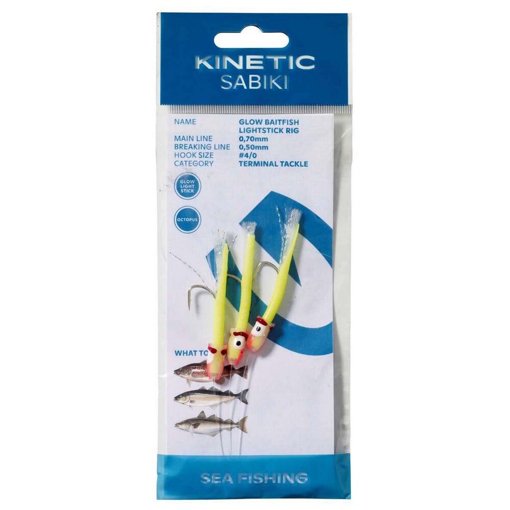 

Оснастки Kinetic Sabiki Glow Baitfish Lightstick, прозрачный