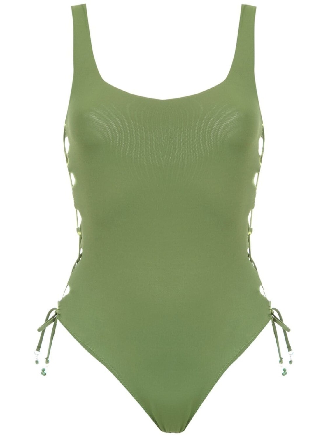 

Amir Slama lace up detail swimsuit, зеленый