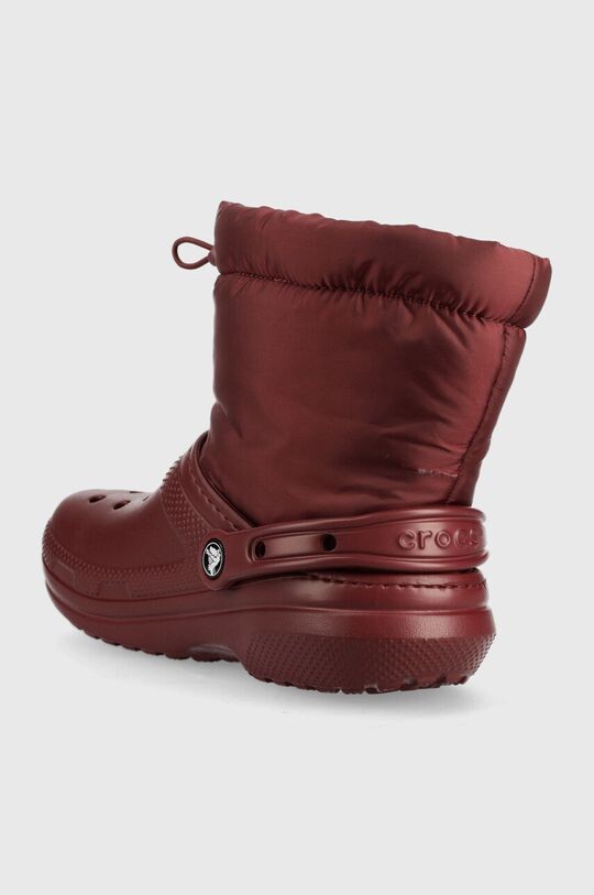 Зимние ботинки женские Crocs Neo Puff на подкладке, гранатовый — фото 3