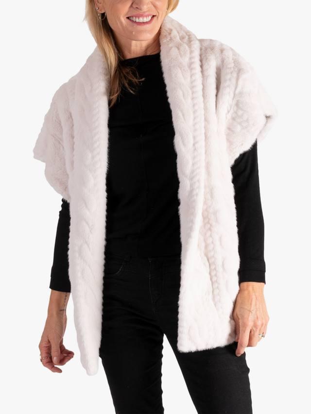 

Вязаный жилет с искусственным мехом chesca, Champagne