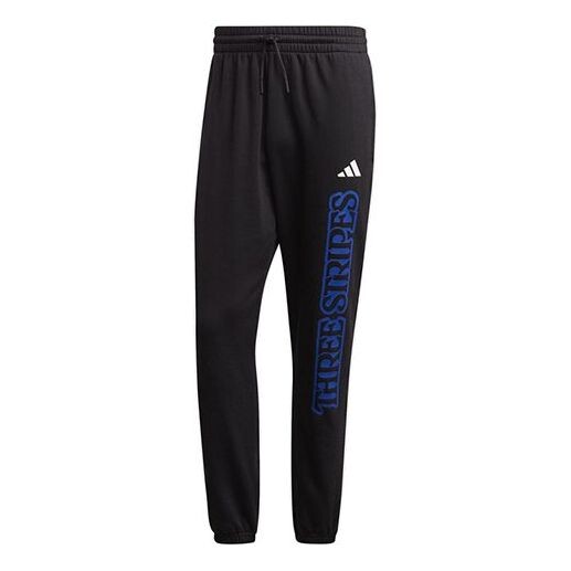 

Спортивные штаны adidas 3-Stripes Graphic logo Printing Casual Bundle Feet Sports Pants Black, черный