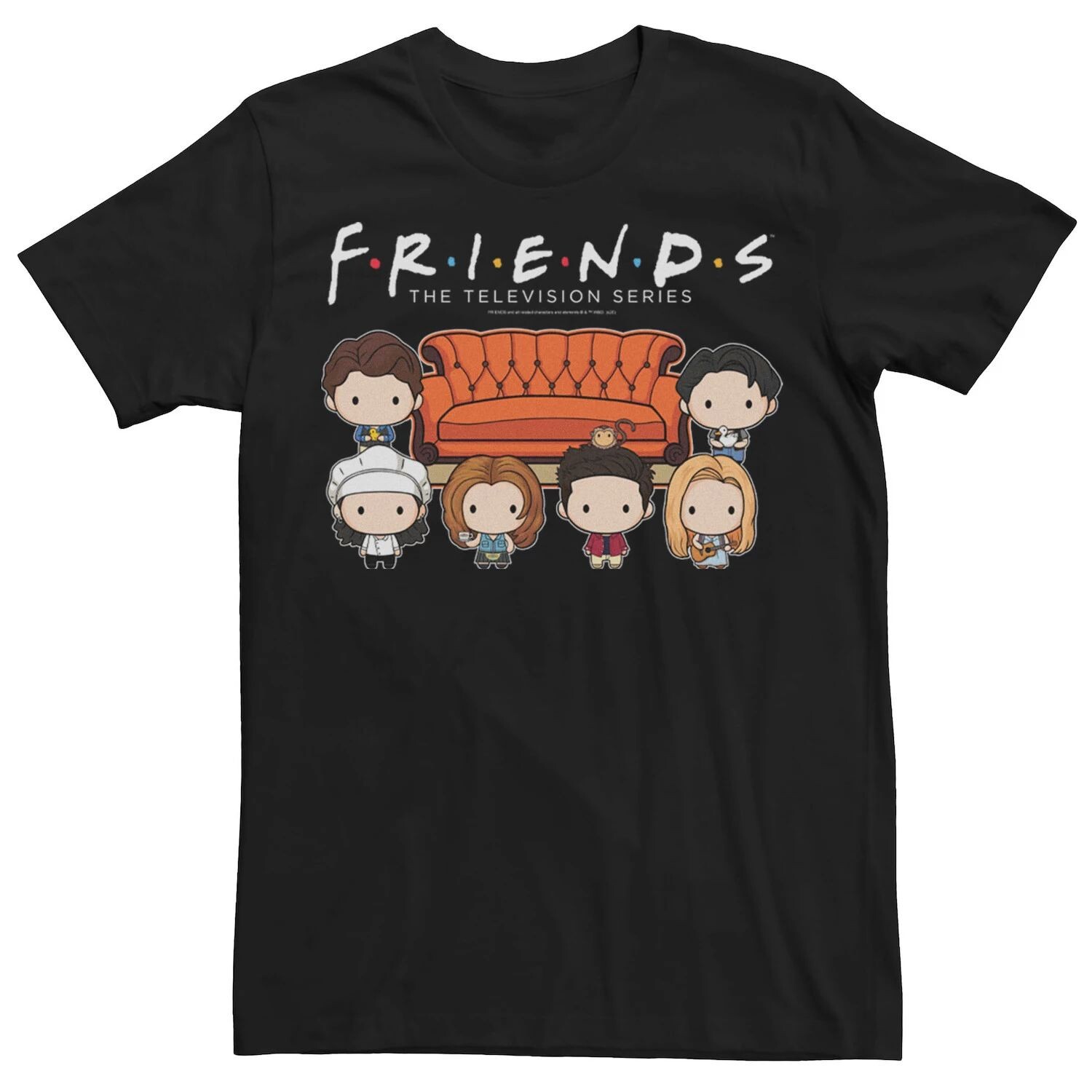 

Мужская футболка Friends Group в стиле чиби с рисунком Licensed Character