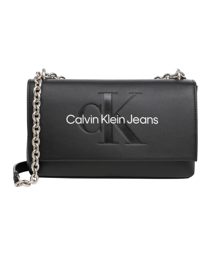 

Регулируемая сумка через плечо с застежкой. Calvin Klein Jeans, черный