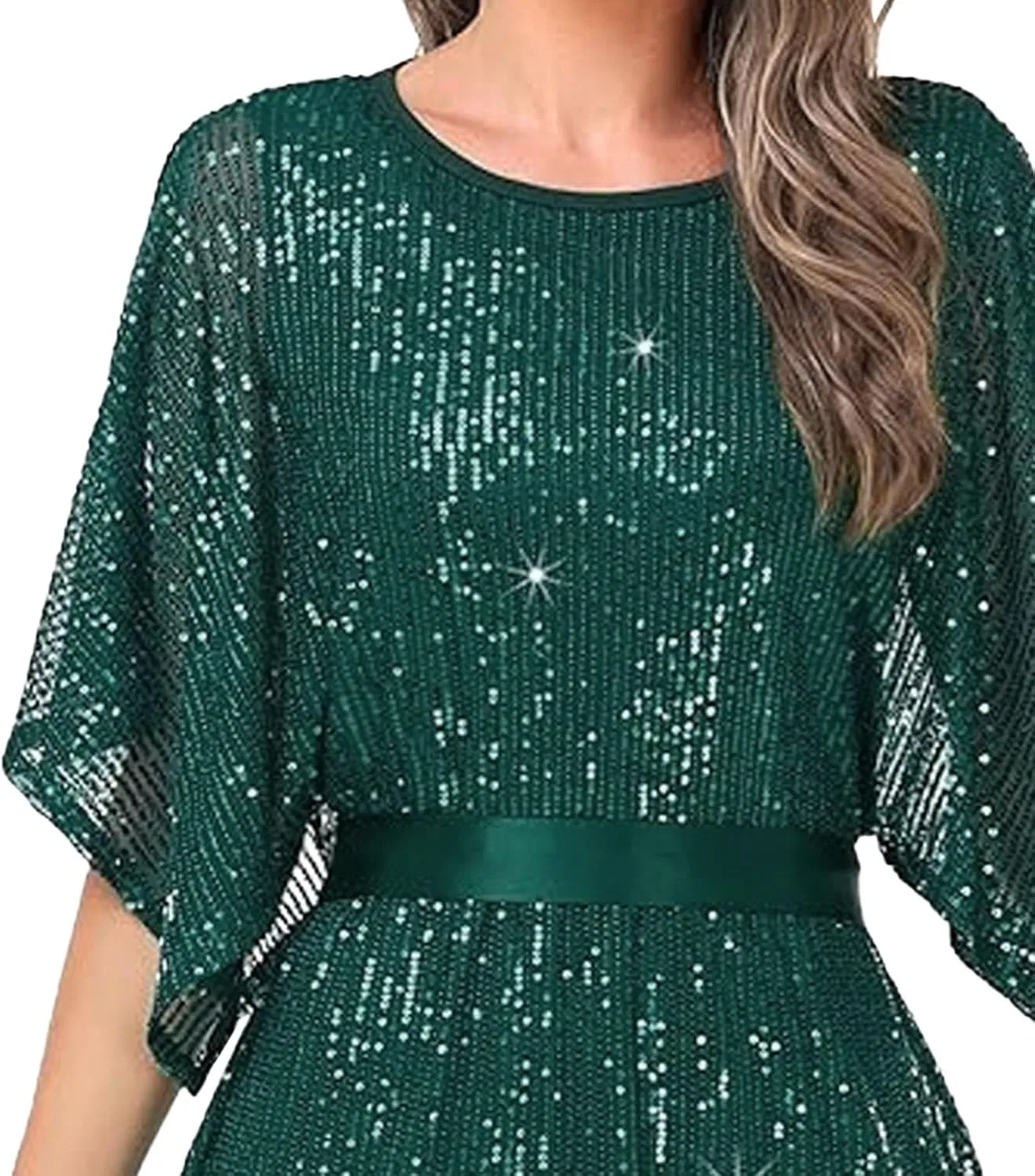 Generic Вечернее коктейльное платье для женщин Lace Wedding Guest Sequin Formal Dress элегантное выпускное платье — фото 4