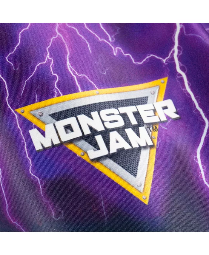 Мужская гавайская рубашка на пуговицах Grave Digger Monster Jam, фиолетовый — фото 4