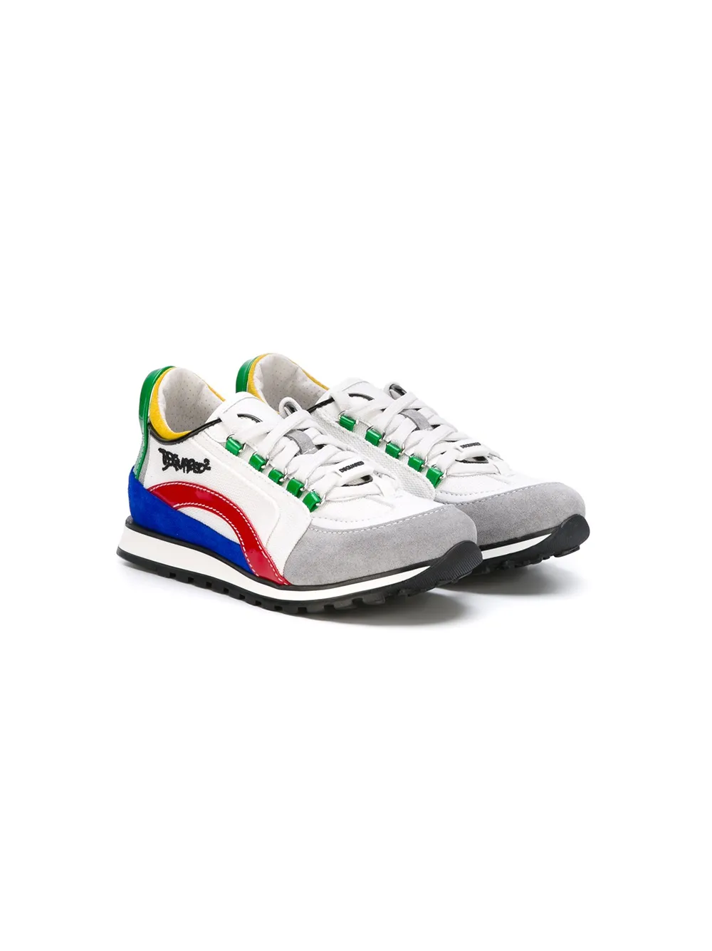 

Кроссовки с панельным дизайном DSQUARED2 KIDS, белый