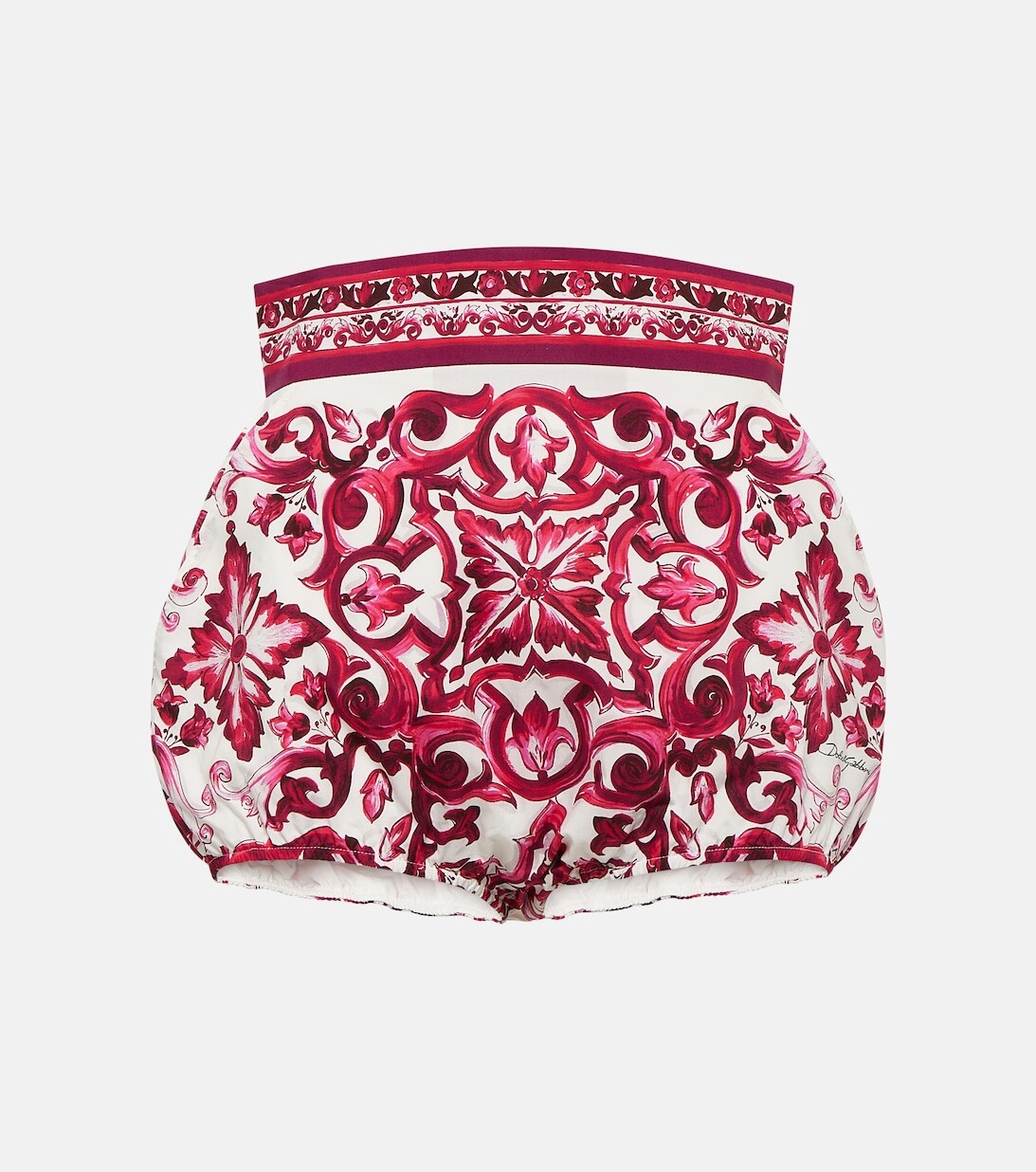 

Шорты майолика из хлопка DOLCE&GABBANA, белый