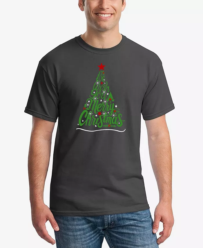 

Мужская футболка с принтом "We Wish You A Merry Christmas" LA Pop Art, серый