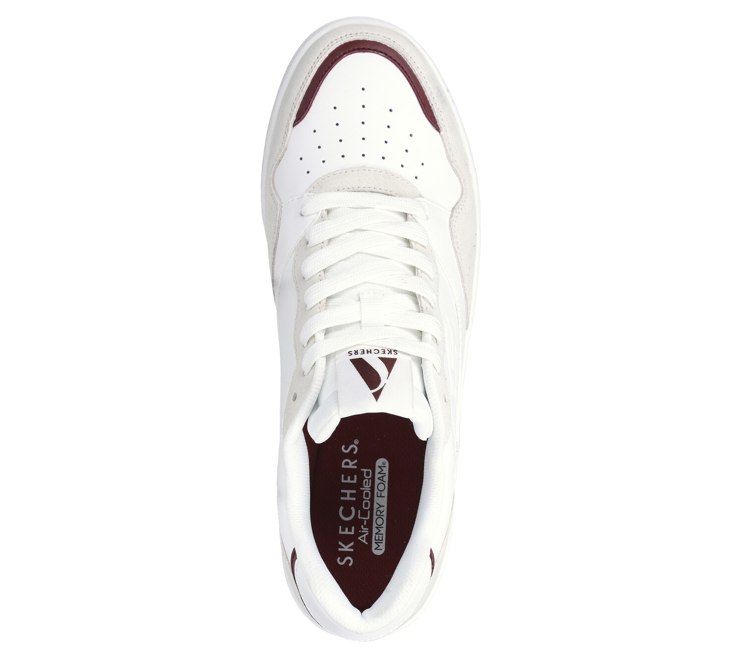 Низкие кроссовки Skechers KOOPA VOLLEY LOW LIFESTYLE, цвет Weiß/Burgunderrot — фото 2