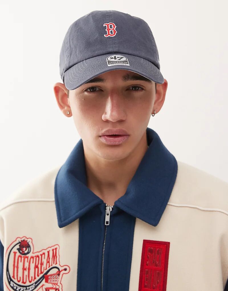 

Миниатюрная бейсболка 47 Brand Boston Red Sox в синем цвете для уборки