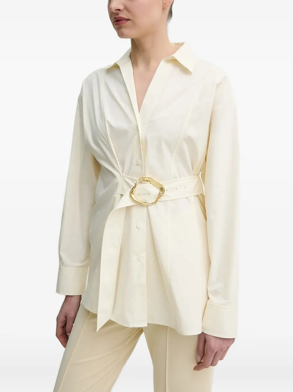 

Платье-рубашка с поясом Isabelle Blanche, нейтральный