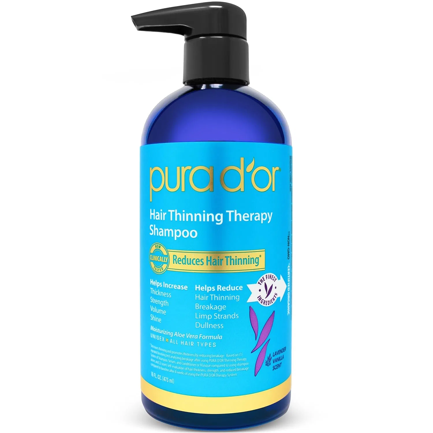 Шампунь «Biotin Shampoo for Hair Loss Therapy» от Pura D'Or, 473 мл Pura D'Or