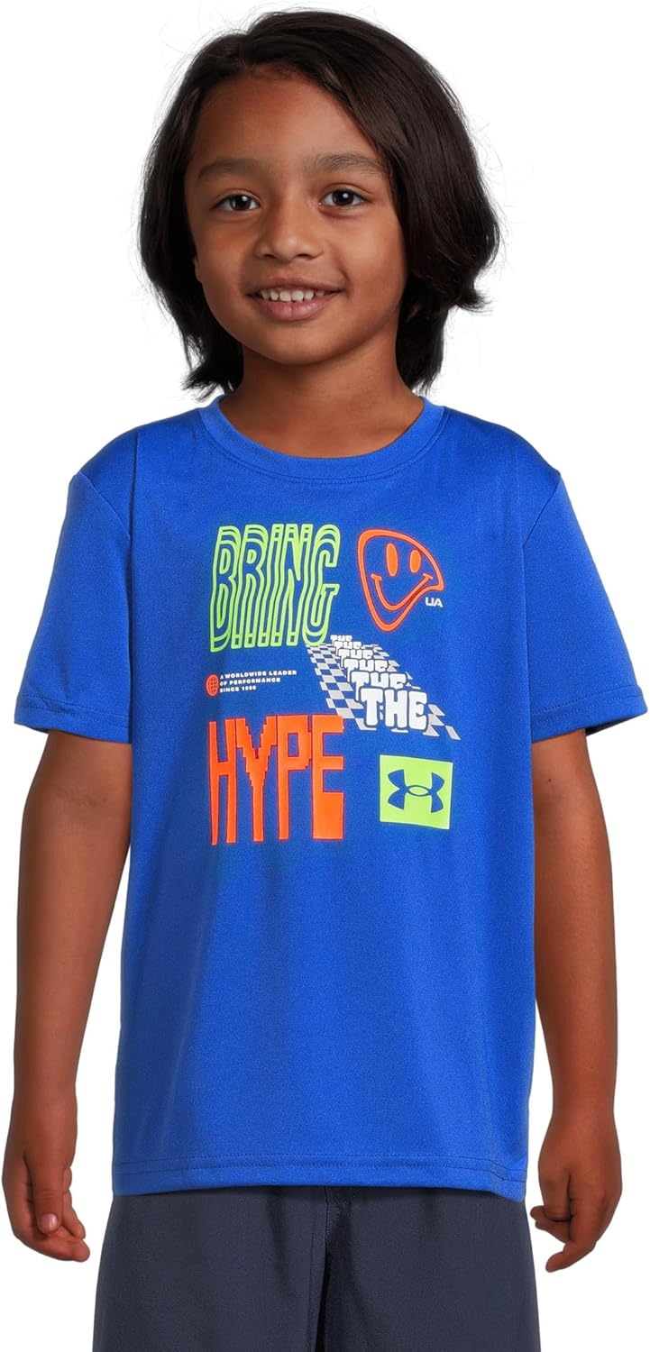 

Under Armour Boys Tech Bring The Hype футболка с коротким рукавом (Little Kid), Team Royal