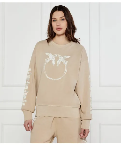 

Толстовка Минделу Relaxed fit Pinko, бежевый