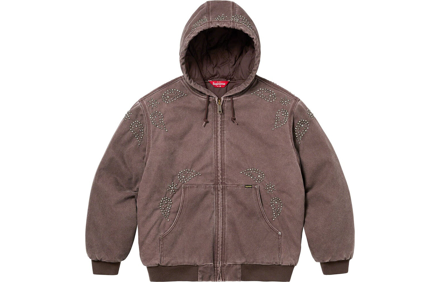 Куртка Supreme Paisley Studded, коричневый — фото 3