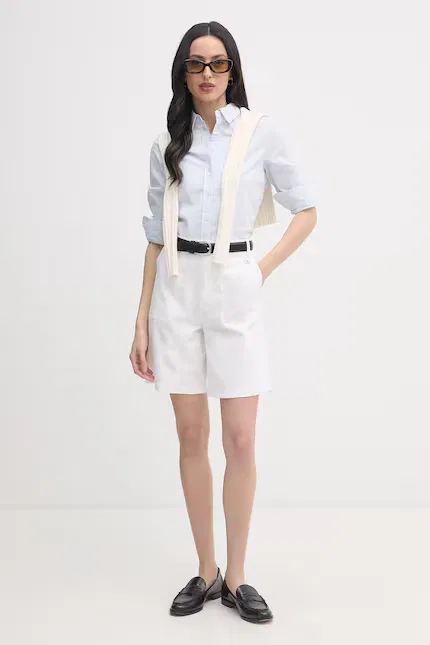 Шорты хлопковые CHINO U.S. Polo Assn., белый — фото 2