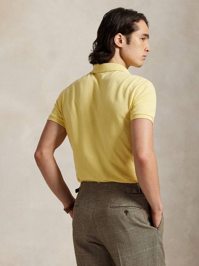 Хлопковая поло Regular Fit с коротким рукавом и сетчатой тканью Ralph Lauren, Corn Yellow — фото 2