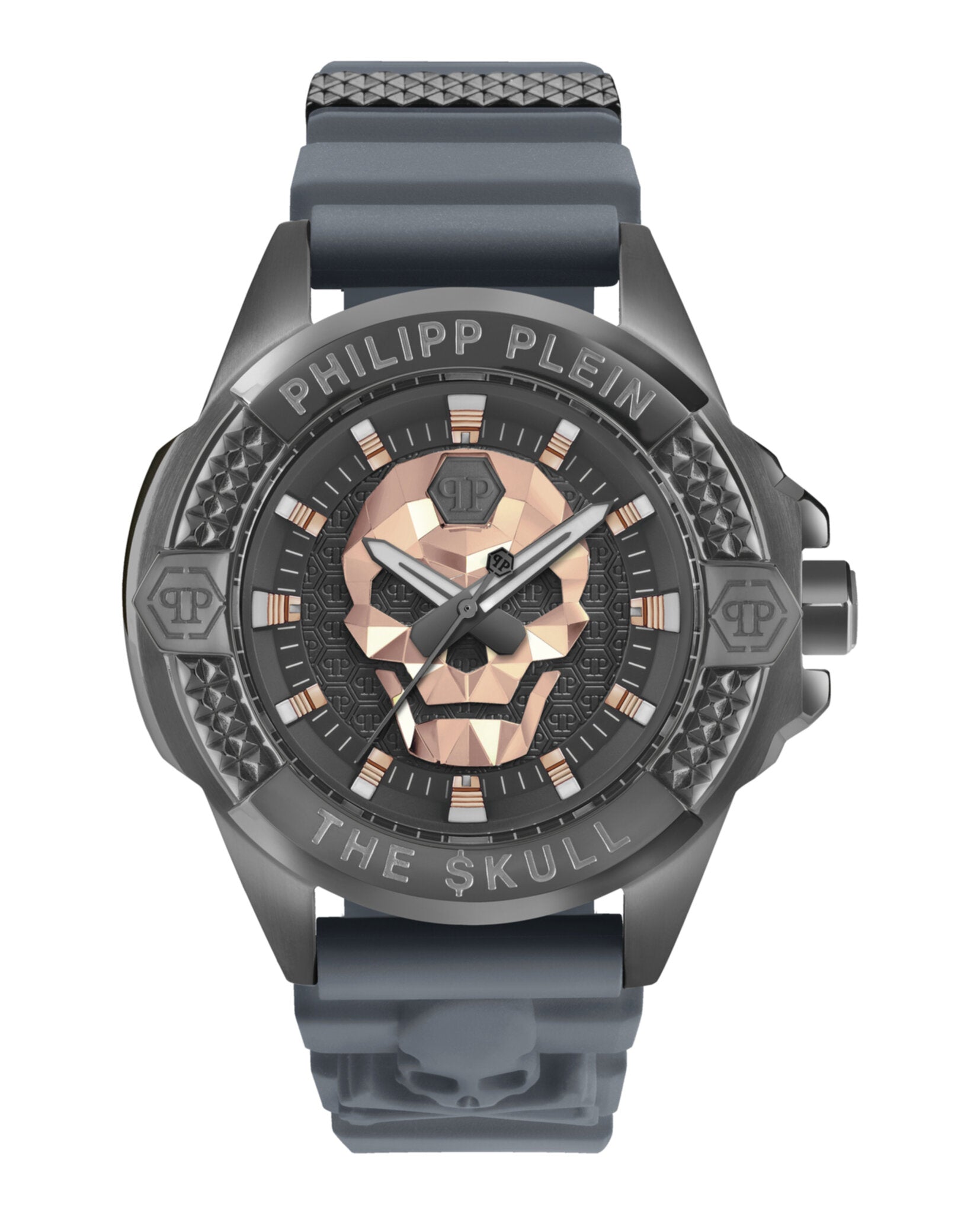 

Силиконовые часы $kull PHILIPP PLEIN, цвет grey/gun/grey