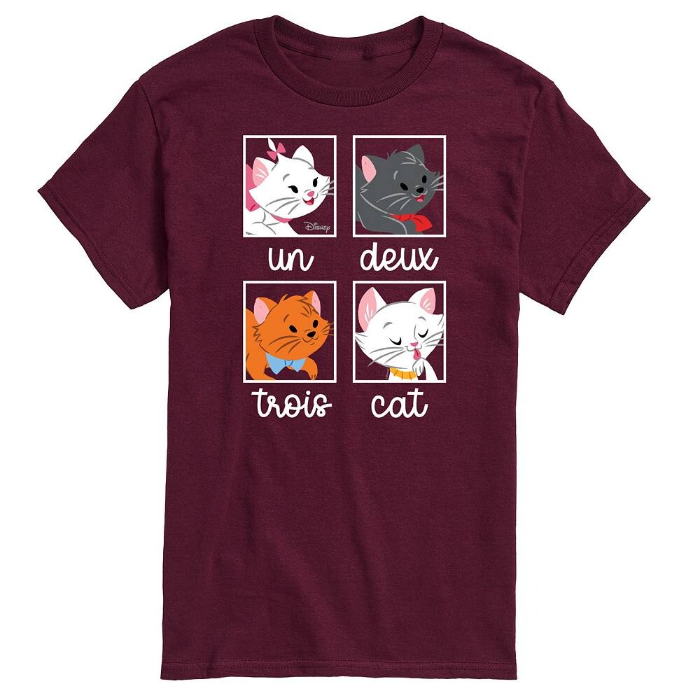 

Мужская футболка с рисунком Disney One Deuz Three Cat, цвет Dark Red
