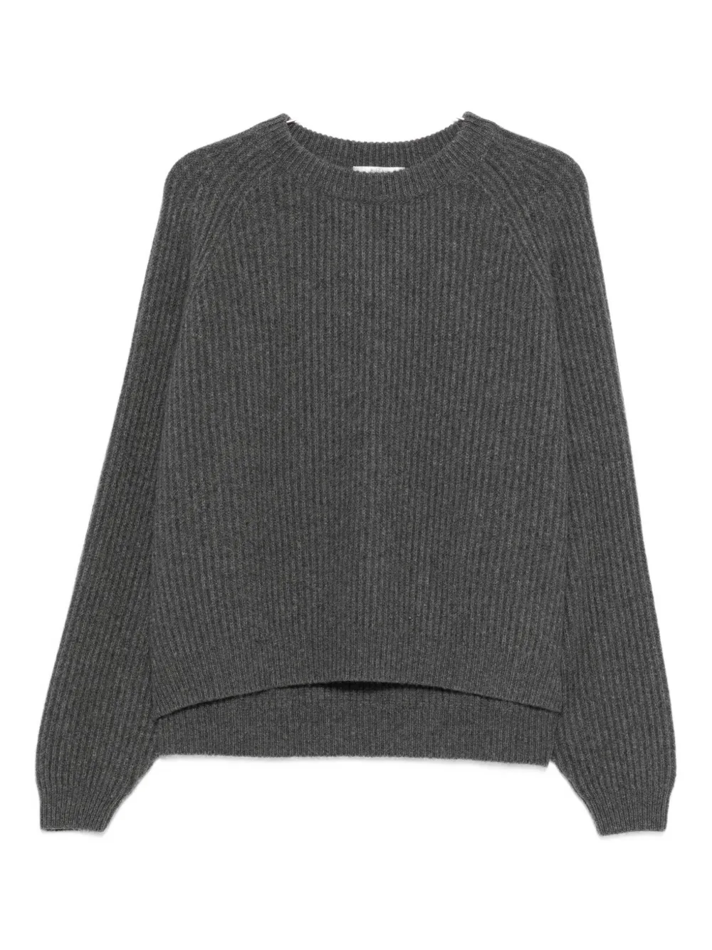 

Свитер с круглым вырезом и ребристой вязкой Dusan, серый