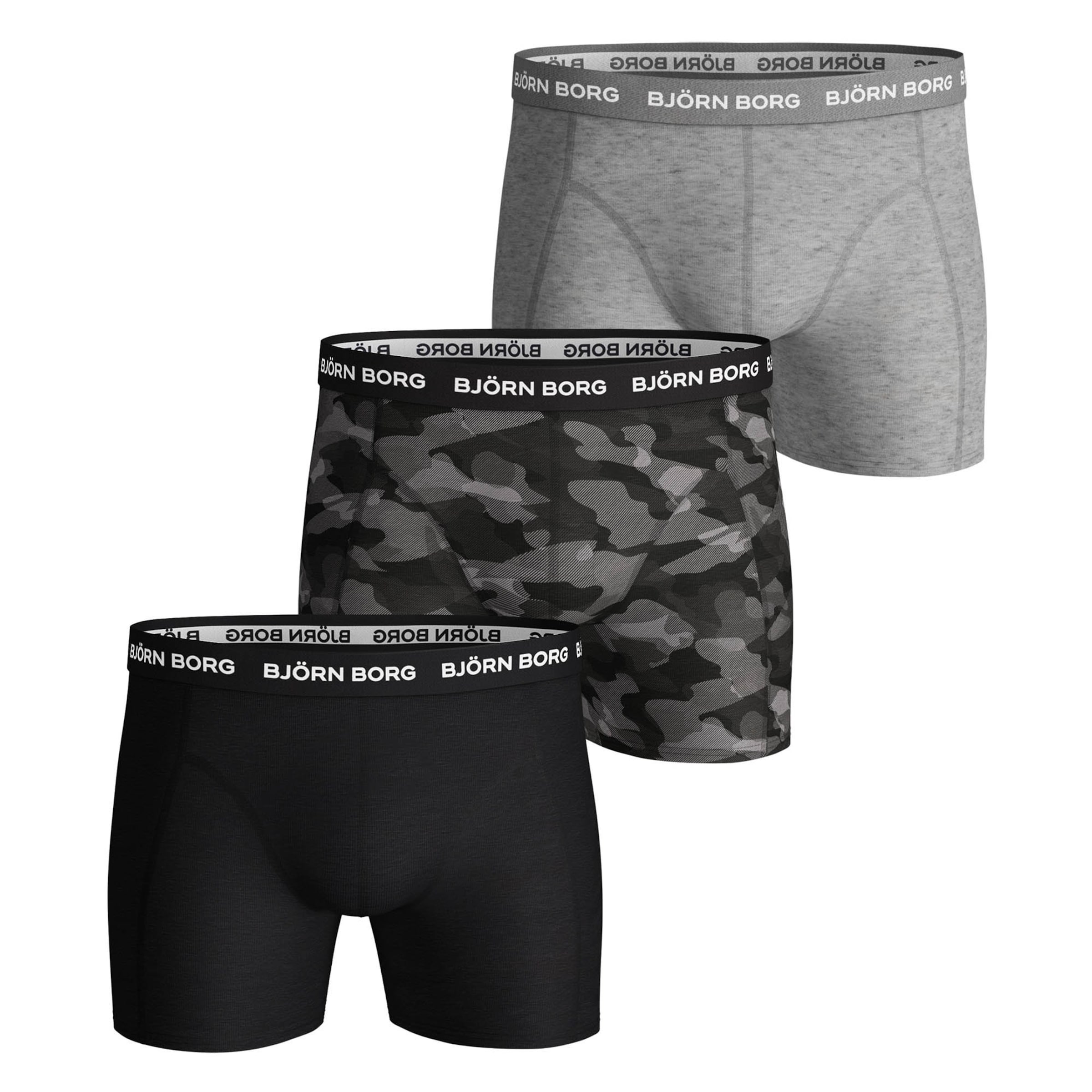 

BJÖRN BORG Спортивное белье в цветах Grey, Dark Grey, Black