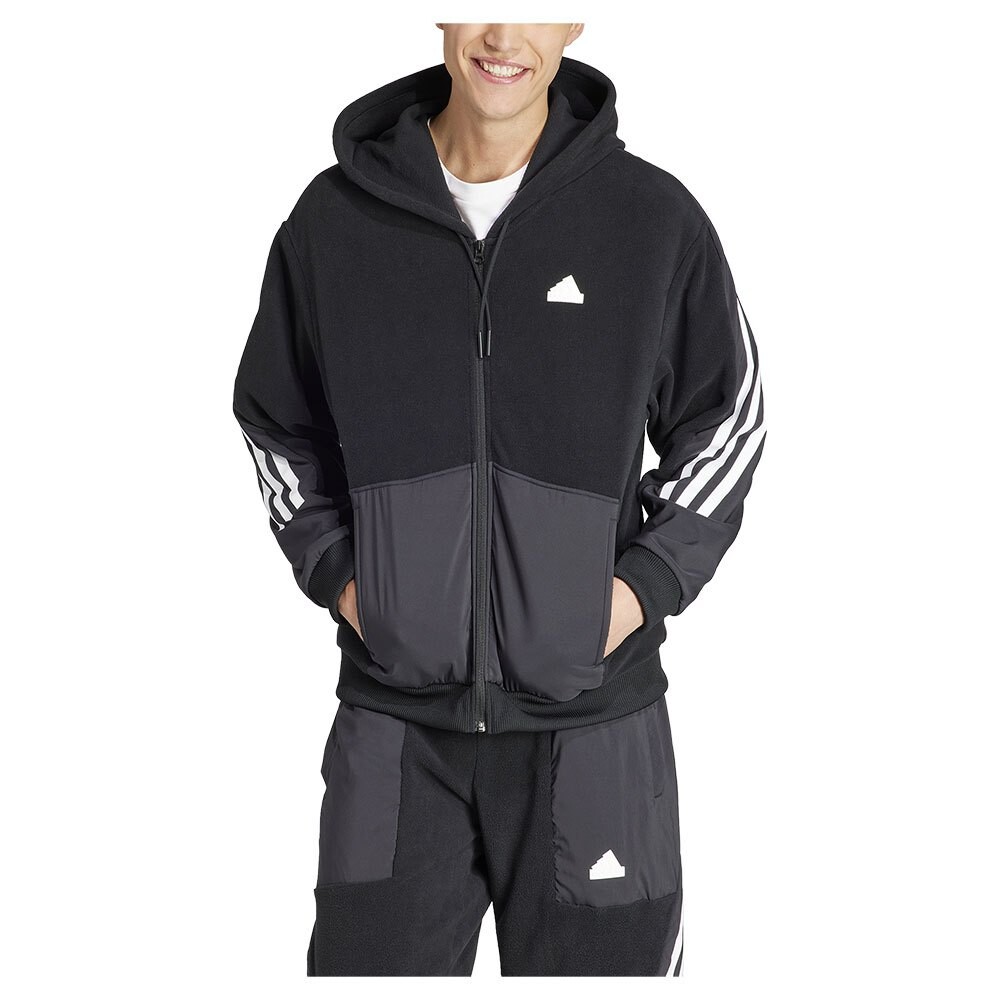 

Толстовка adidas Fi 3 Stripes Q4 Full Zip, черный