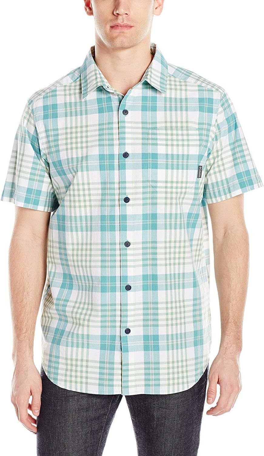 

Columbia мужская рубашка Thompson Hill II Yarn Dye, Teal Grid