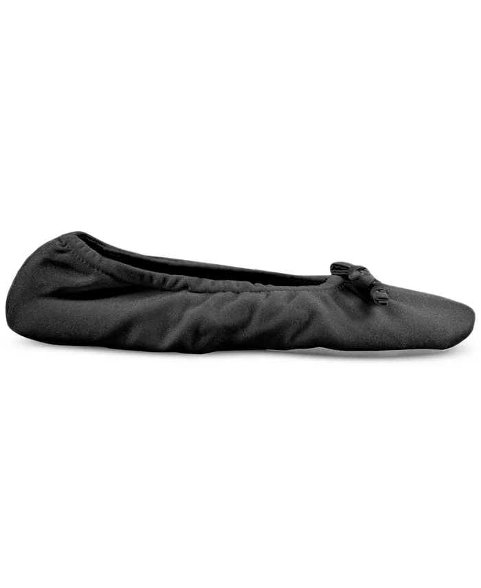 Женские эластичные атласные балетки Muk Luks, черный — фото 2