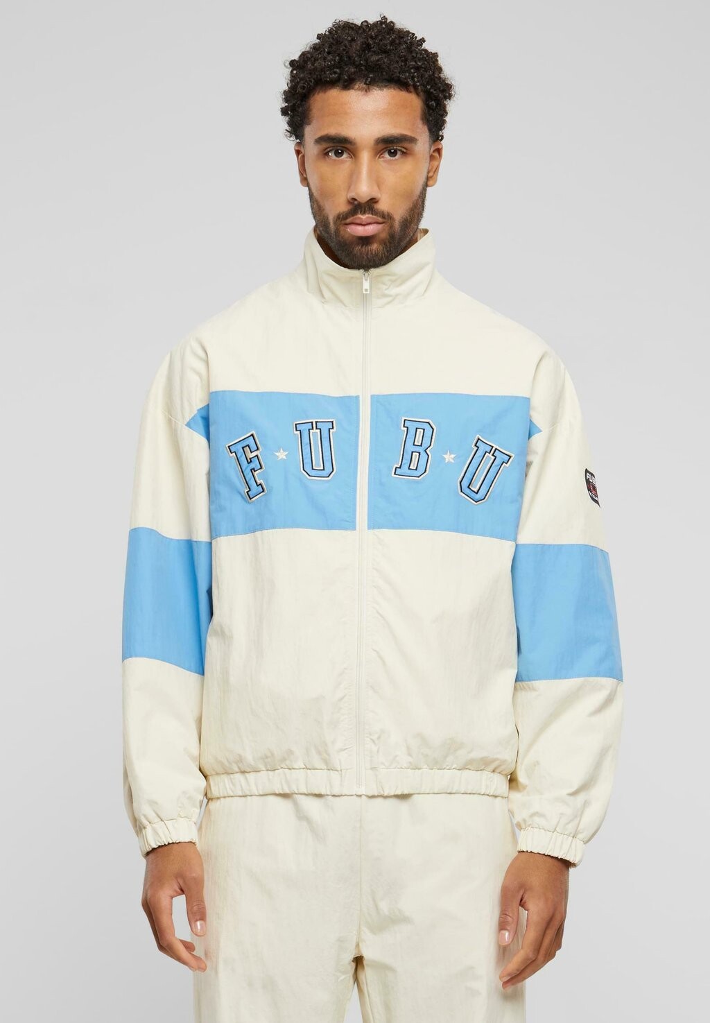 

Куртка тренировочная COLLEGE BLOCK FUBU, цвет creme light blue