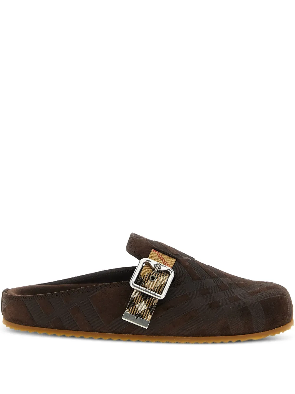 

Клетчатые мюли Urchin с пряжками Burberry, коричневый