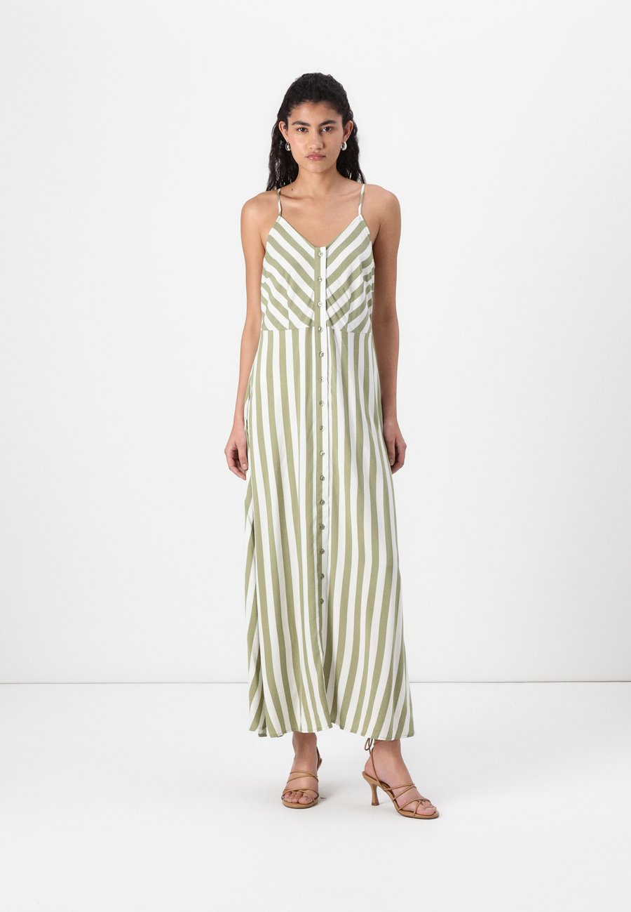 

Платье YAS YASSAVANNA STRAP LONG DRESS, Star White/Oil Green/Olive