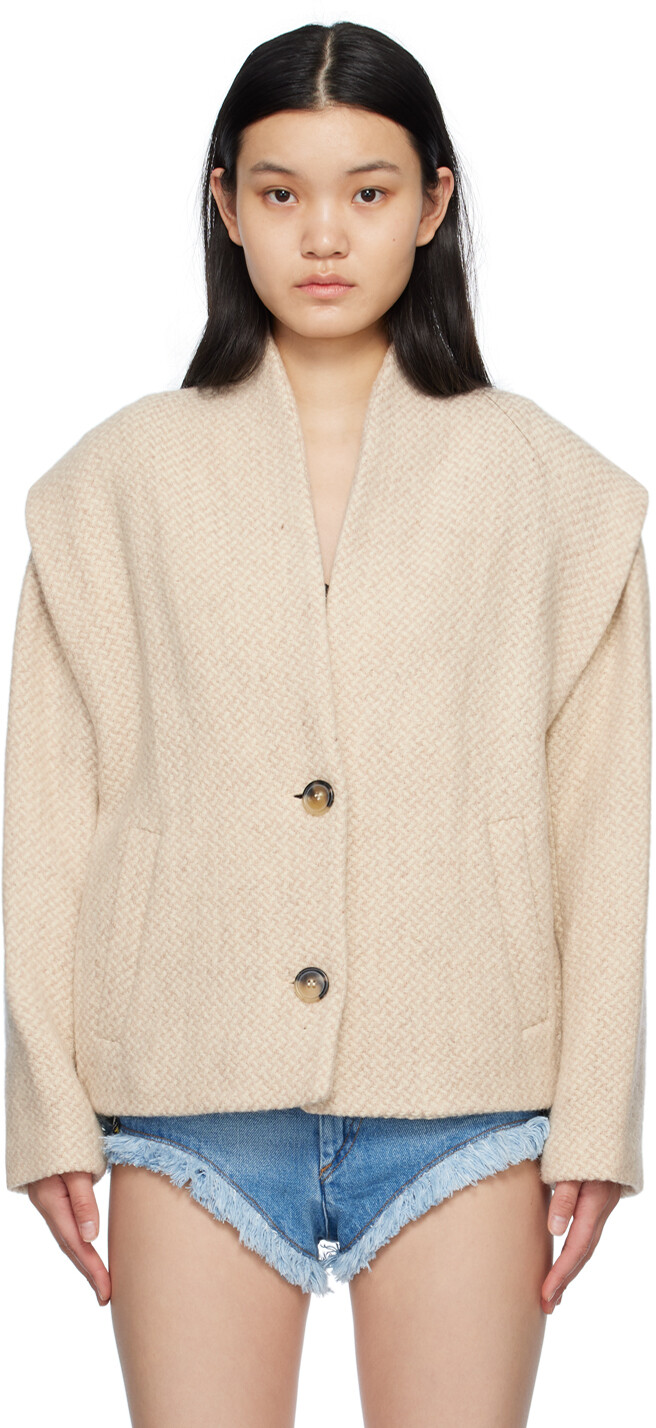 

Бежевая куртка Дрого Isabel Marant Etoile, Бежевый, Бежевая куртка Дрого Isabel Marant Etoile