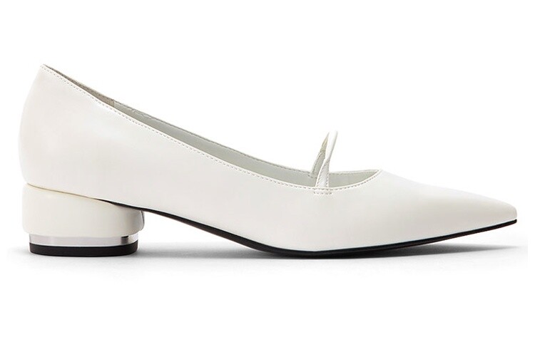 Туфли Мэри Джейн женские низкие белые Charles&Keith — фото 2