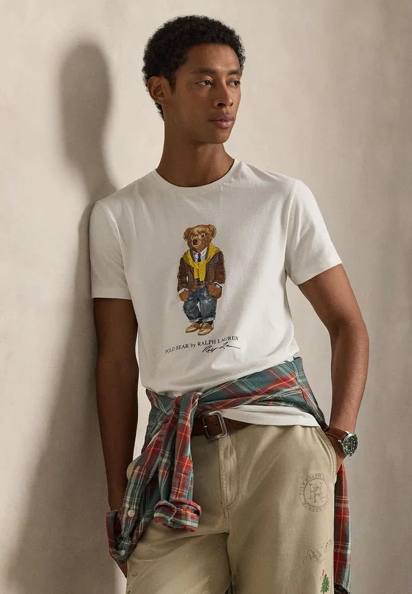 Футболка-Поло приталенного кроя с принтом медведя. Polo Ralph Lauren, Nevis — фото 4