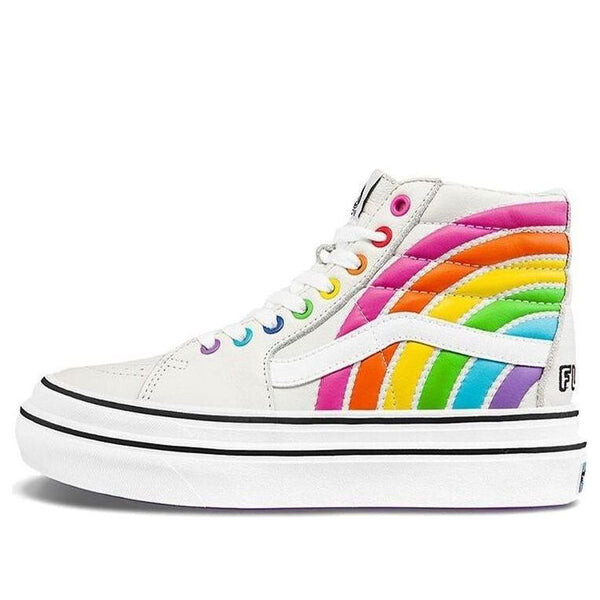 

Кроссовки flour shop x super comfycush sk8-hi 'rainbow' Vans, белый