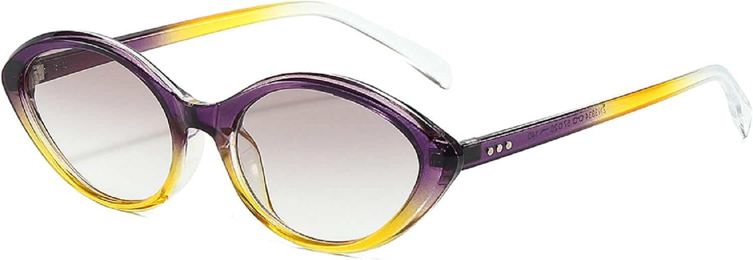 

Винтажные овальные солнцезащитные очки для женщин, модные ретро-очки «кошачий глаз», стильные дизайнерские солнцезащитные очки с защитой от УФ-излучения UV400, женский солнцезащитный козырек N45 mincl, Purple