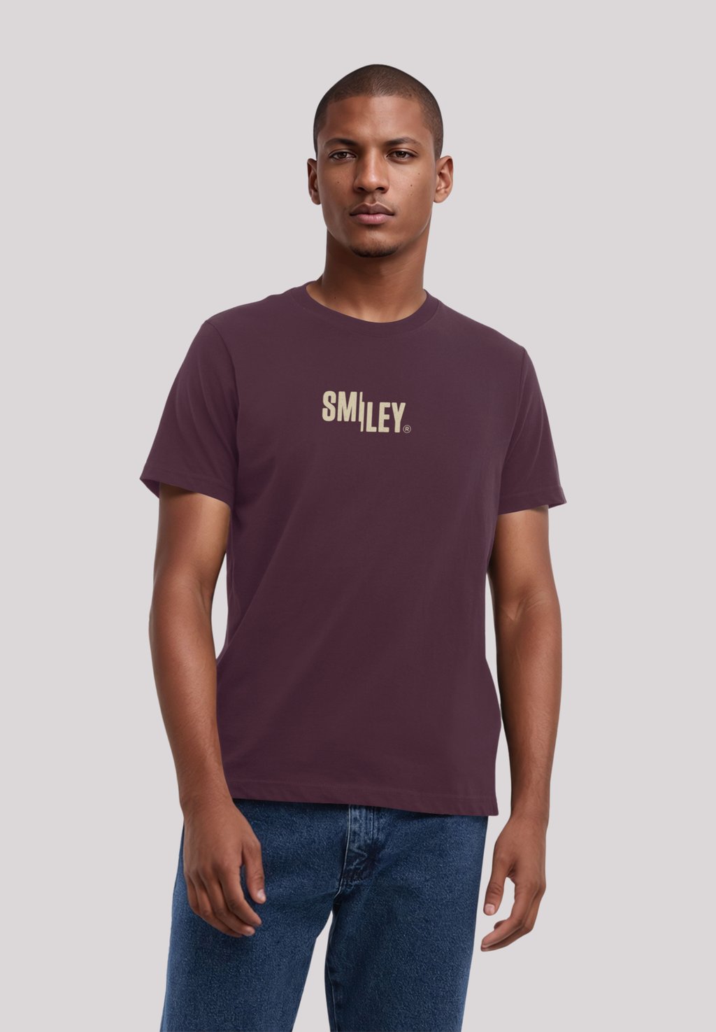 

Футболка с принтом SMILEY F4NT4STIC, темно-коричневый
