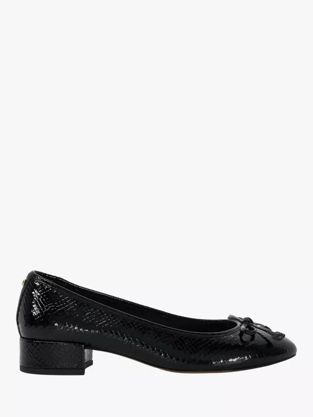 

Туфли-лодочки Dune Admirably Wide Fit Textured Patent Block Heeled, черный