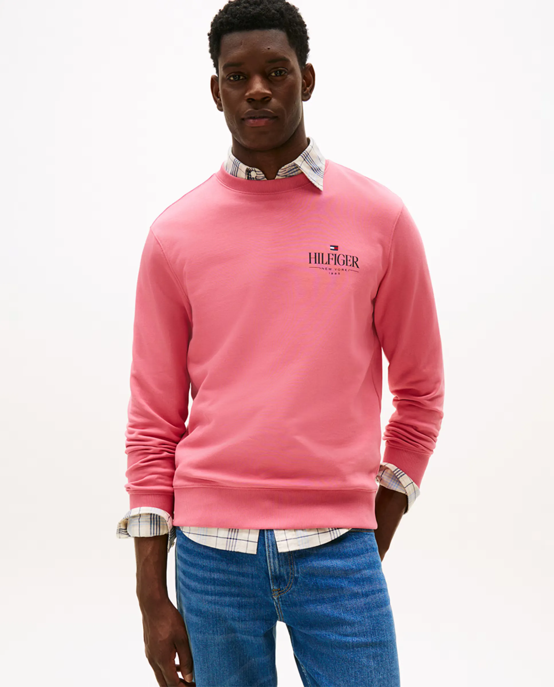 

Мужская худи без капюшона Tommy Hilfiger, розовый